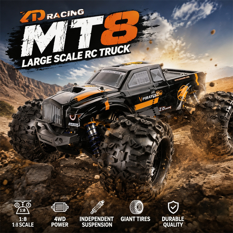 Rc Hobby Grade Monster Truck - شاحنة ZD Racing MT8 RC الجديدة،
