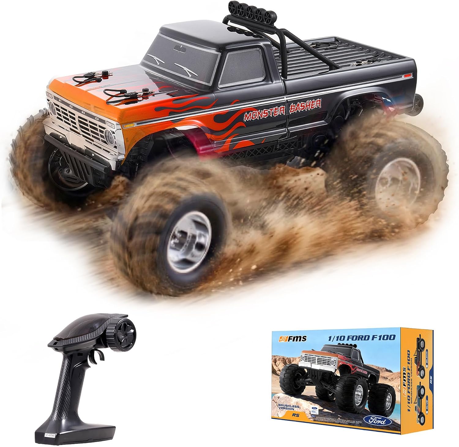 Rc Hobby Grade Monster Truck - سيارة فورد F-100 الكهربائية بدون فرشاة