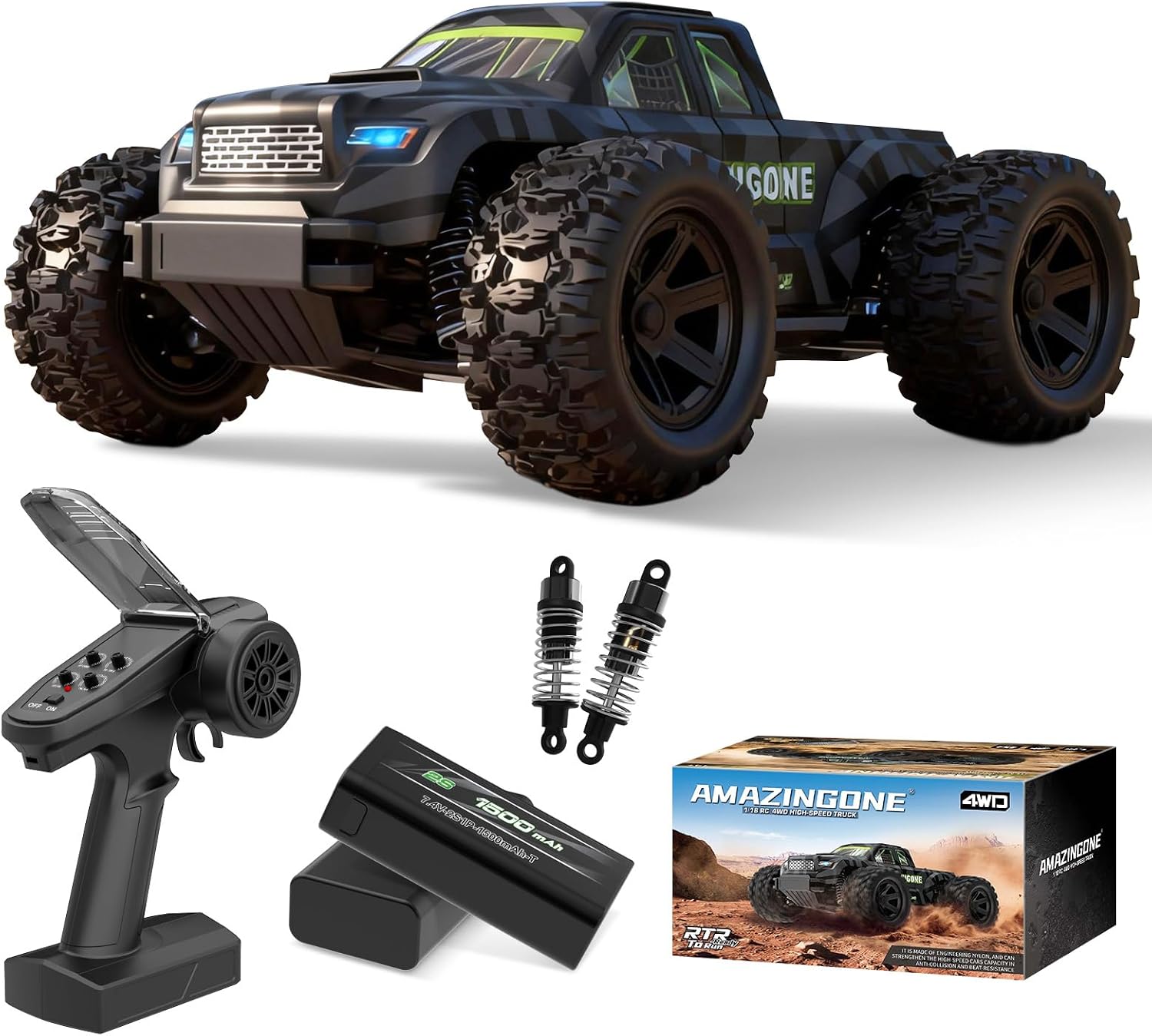 Rc Hobby Grade Monster Truck - سيارة تحكم عن بعد JT18W بمقياس