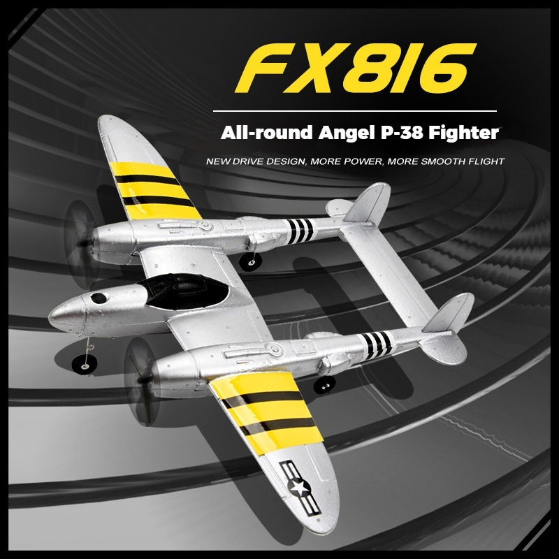 FX816 RC طائرة P38 مقاتلة ثابت - مراجعة Rc Glider Foam Wing وسعره