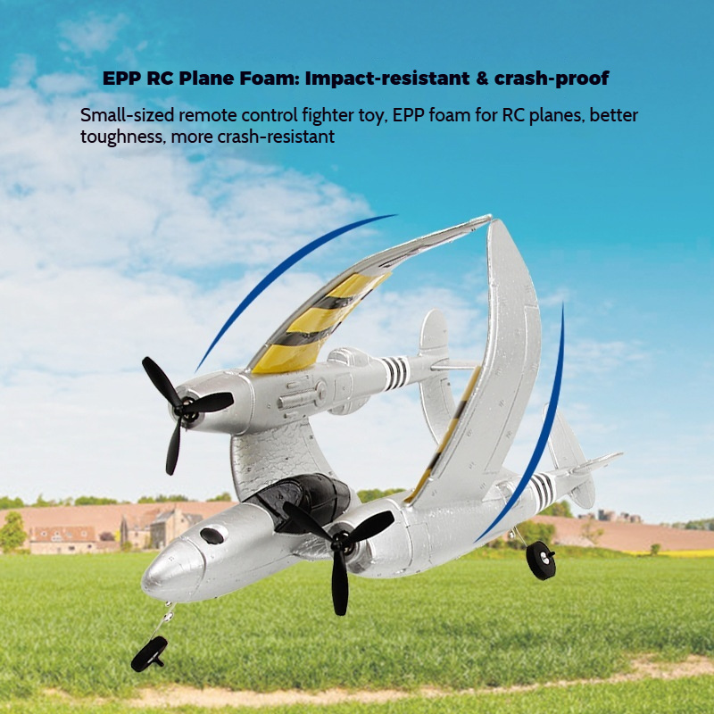FX816 RC طائرة P38 مقاتلة ثابت - مراجعة Rc Glider Foam Wing وسعره