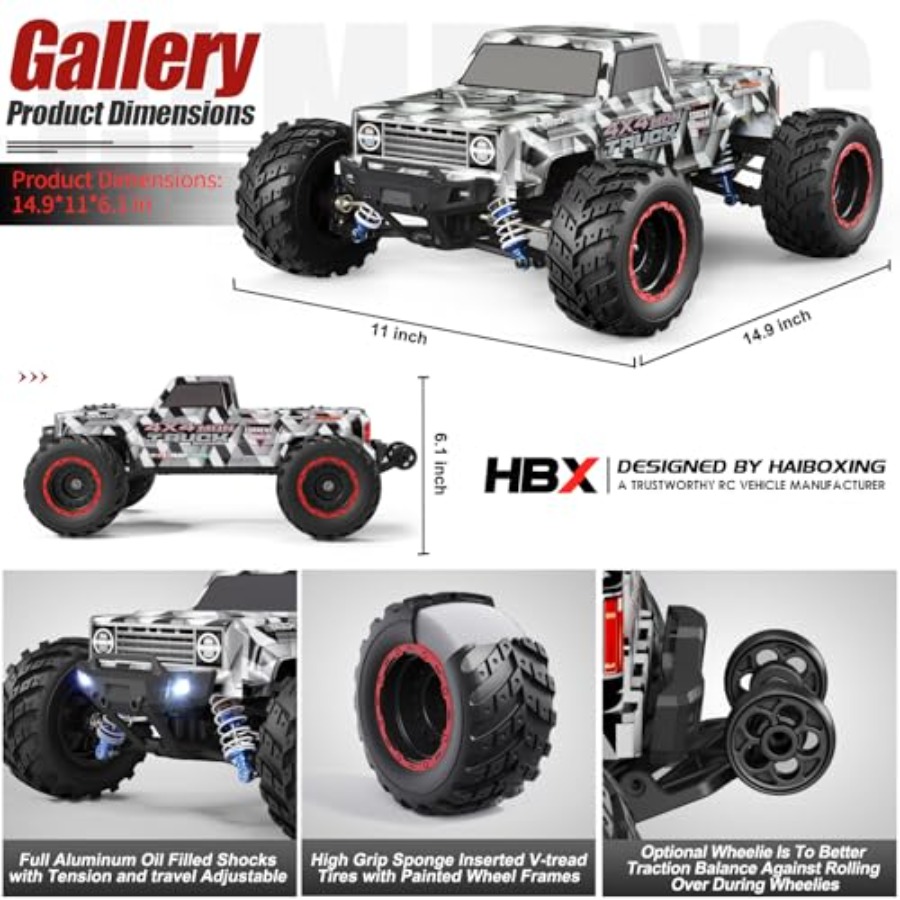 شاحنة وحشية رباعية الدفع تعمل  - مراجعة Rc Hobby Grade Monster Truck وسعره