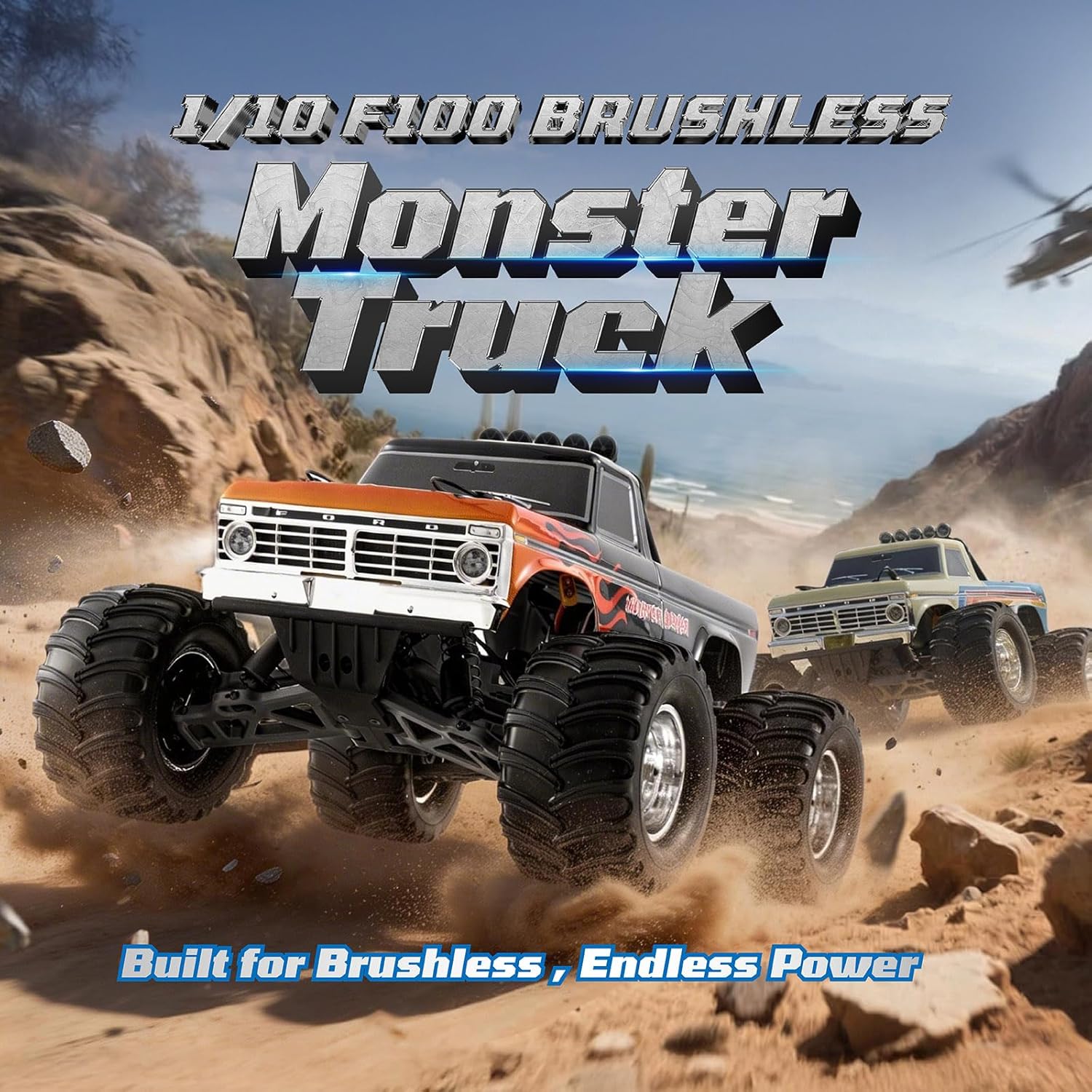 سيارة فورد F-100 الكهربائية بد - مراجعة Rc Hobby Grade Monster Truck وسعره