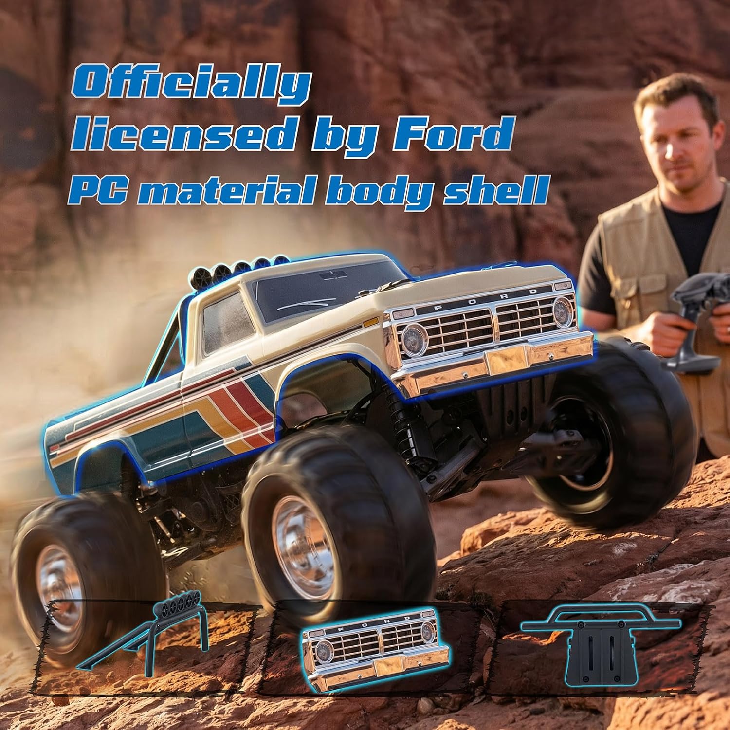 سيارة فورد F-100 الكهربائية بد - مراجعة Rc Hobby Grade Monster Truck وسعره