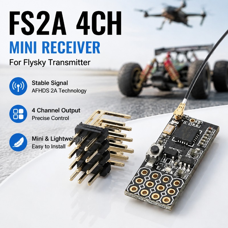 FS FS2A-4CH جهاز استقبال PWM ب - مراجعة Rc Hobby Plane وسعره
