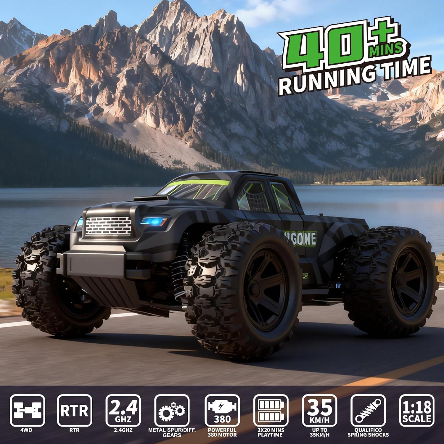 سيارة تحكم عن بعد JT18W بمقياس - مراجعة Rc Hobby Grade Monster Truck وسعره